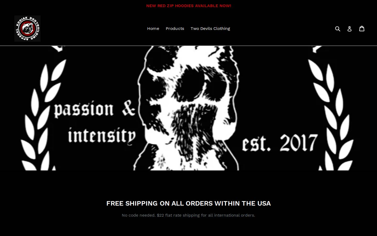 kodiakbodybuilding.com homepage screenshot