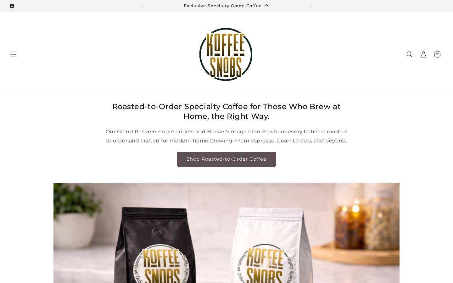 koffeesnobs.com homepage screenshot