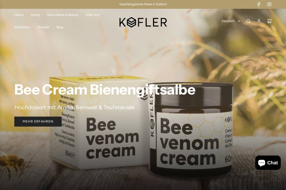 kofler.shop homepage screenshot