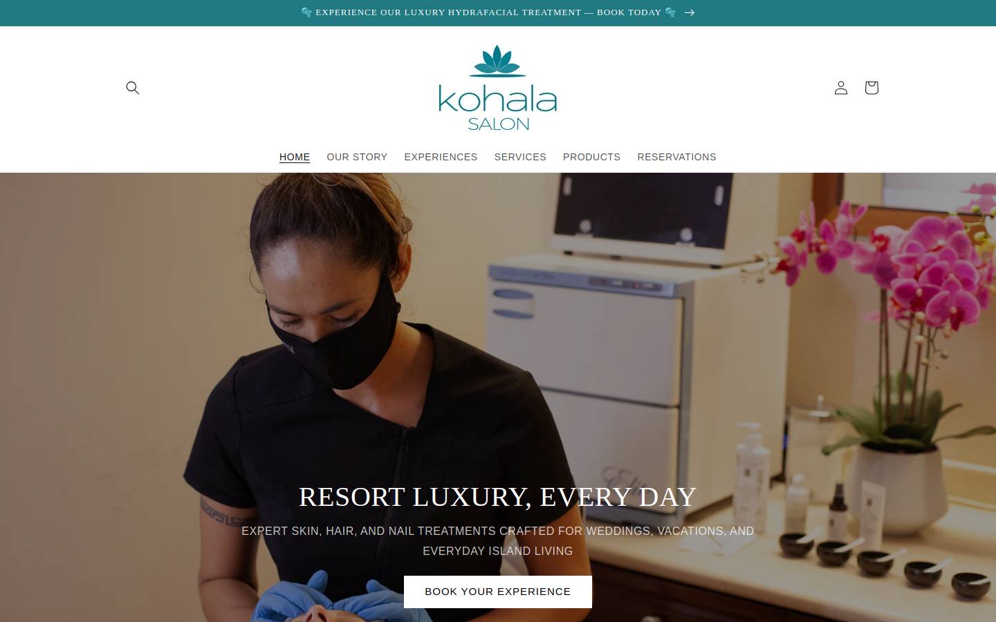 kohalasalon.com homepage screenshot