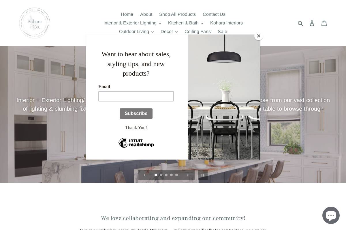 koharaco.com homepage screenshot