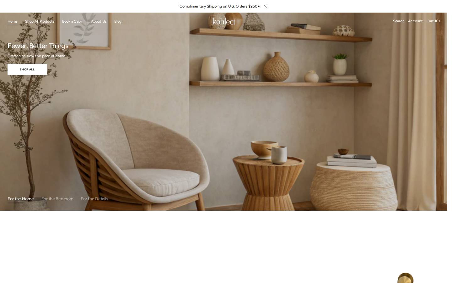 kohlect.com homepage screenshot