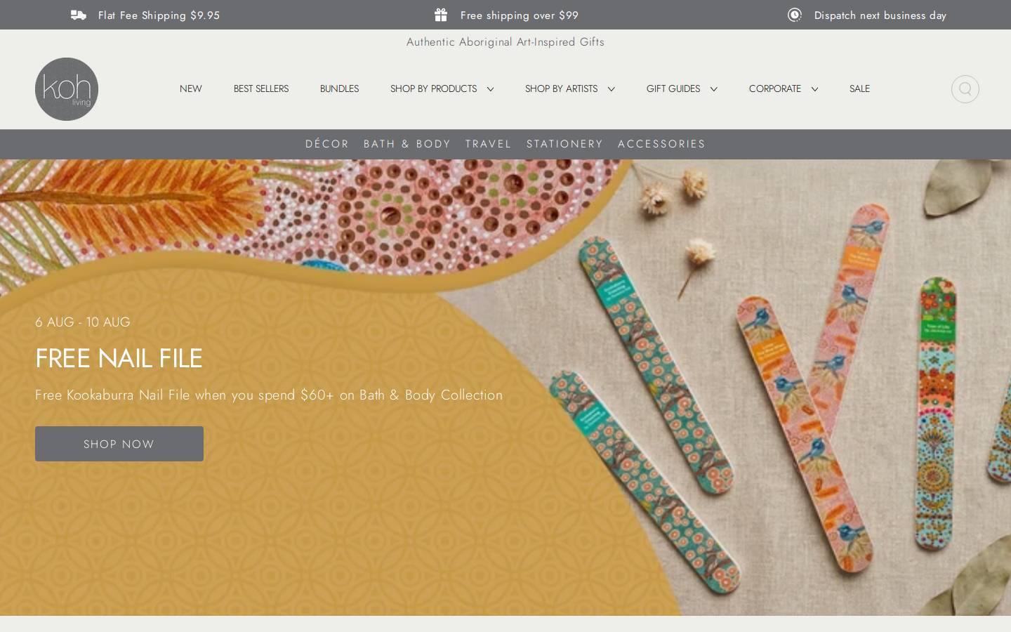 kohliving.com.au homepage screenshot