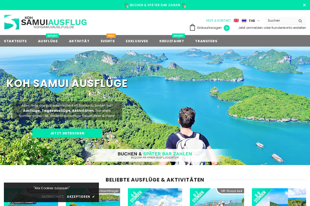 kohsamuiausflug.de homepage screenshot