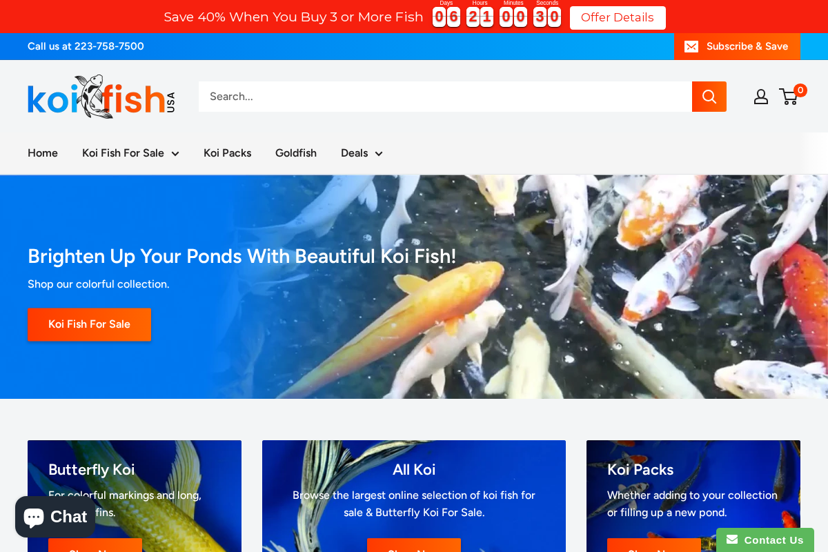 koifishusa homepage screenshot
