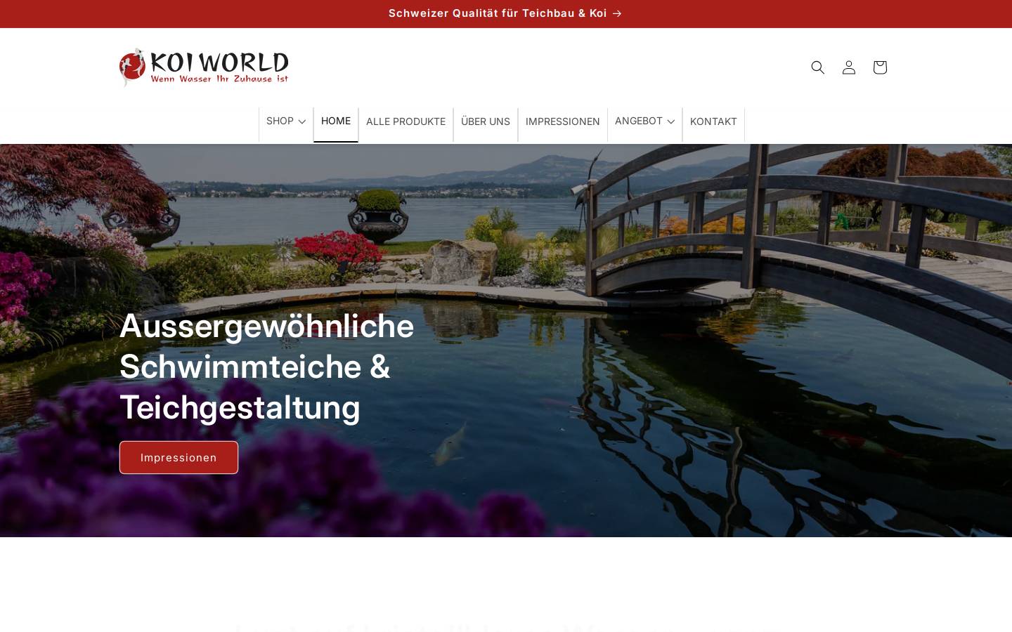 koiworld.ch homepage screenshot