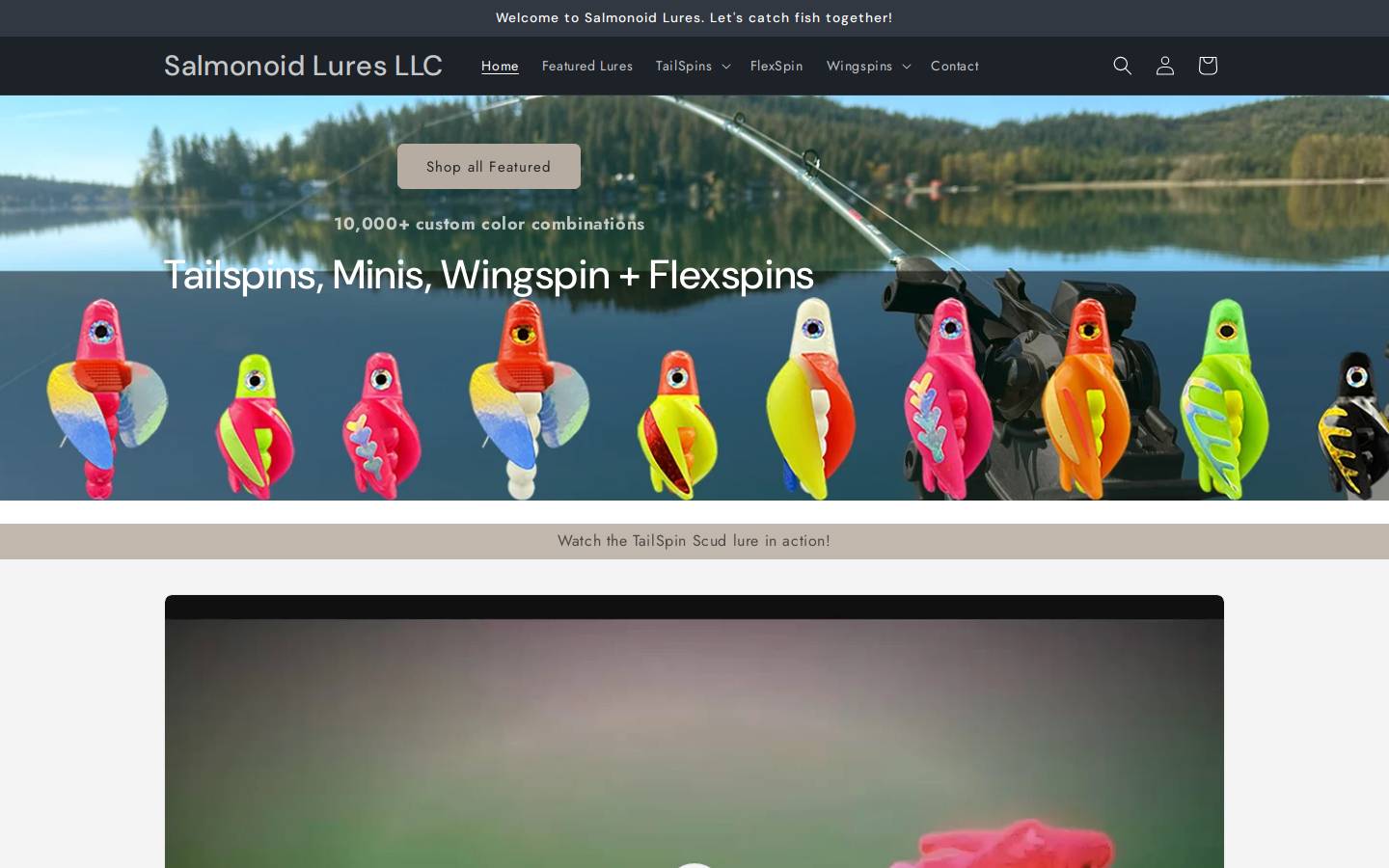 kokaneelures.com homepage screenshot