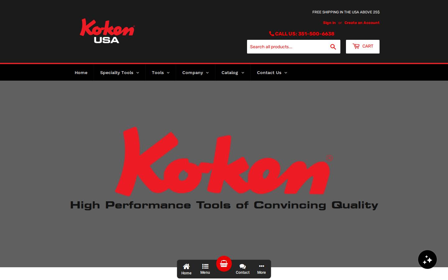 kokenusa.com homepage screenshot