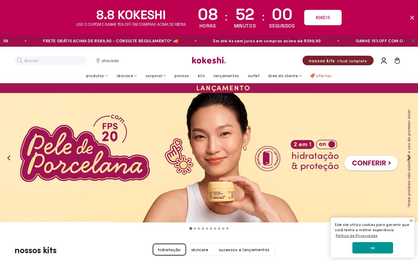 kokeshi.com.br homepage screenshot