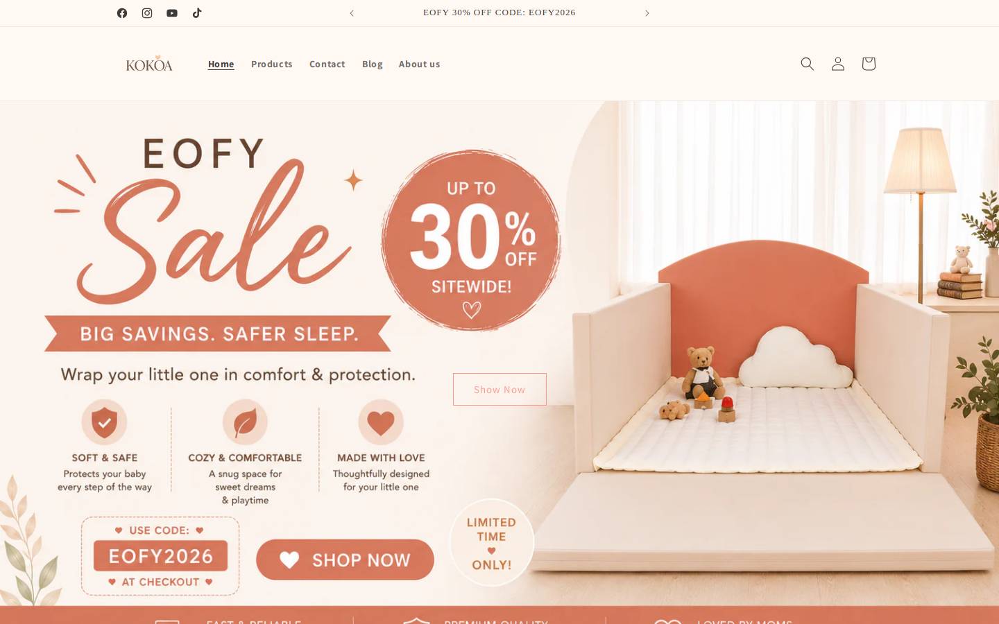 kokoa.com.au homepage screenshot