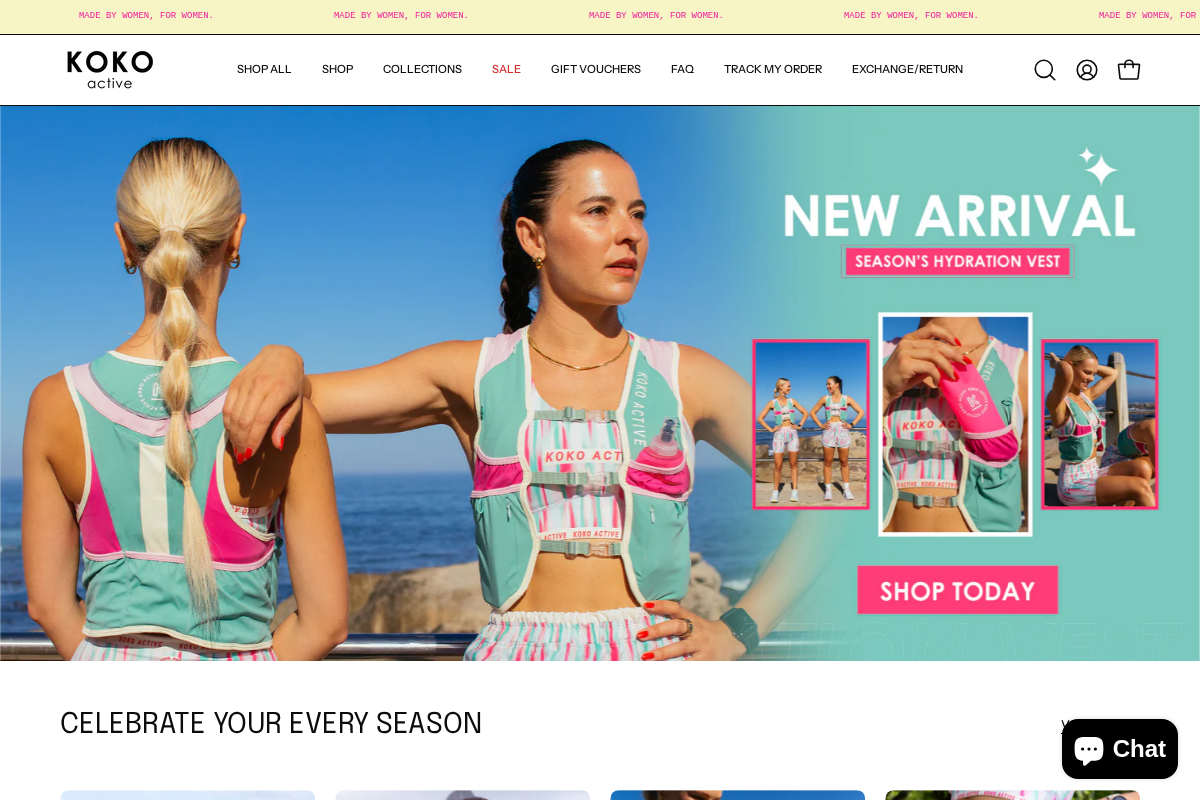 Koko Active SA homepage screenshot