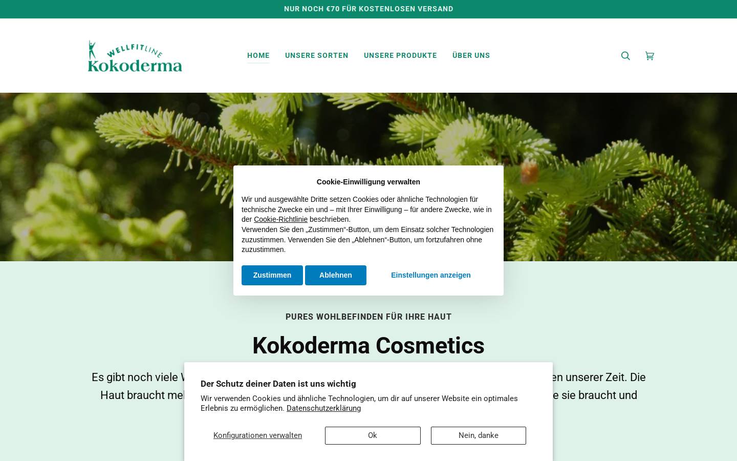 kokoderma.de homepage screenshot