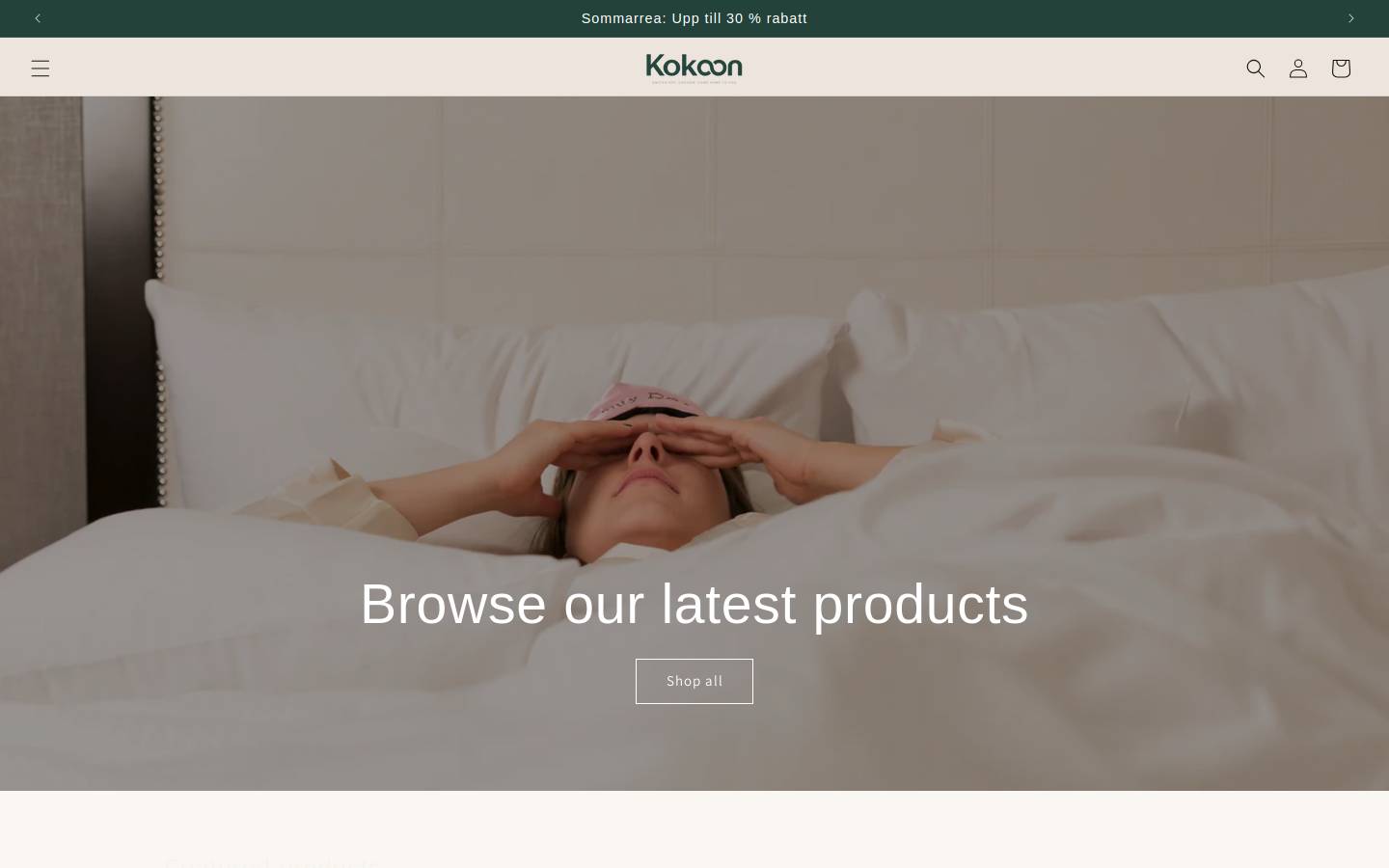 kokoonrest.com homepage screenshot