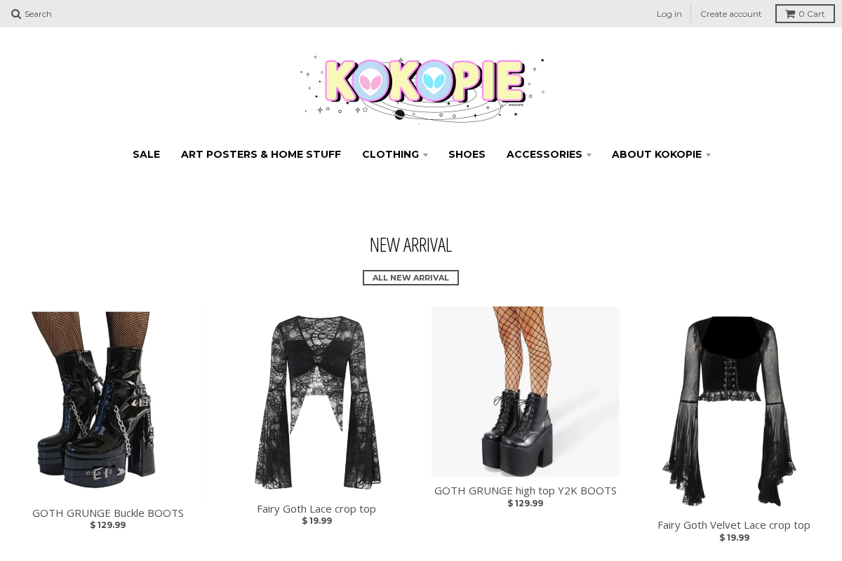Kokopie homepage screenshot