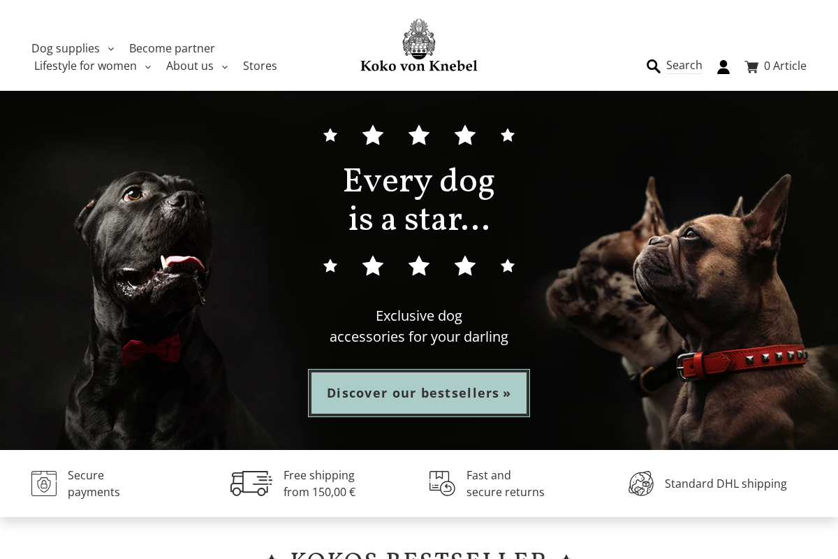 Koko von Knebel homepage screenshot
