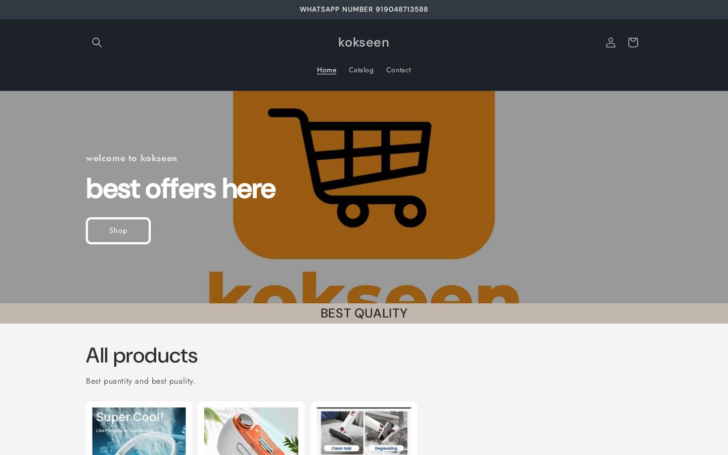 kokseen.com homepage screenshot