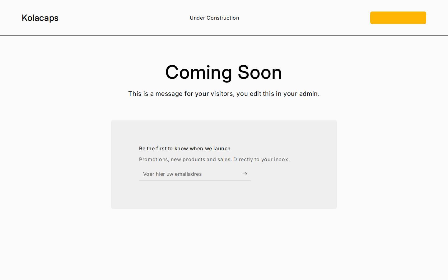 Kolacaps homepage screenshot