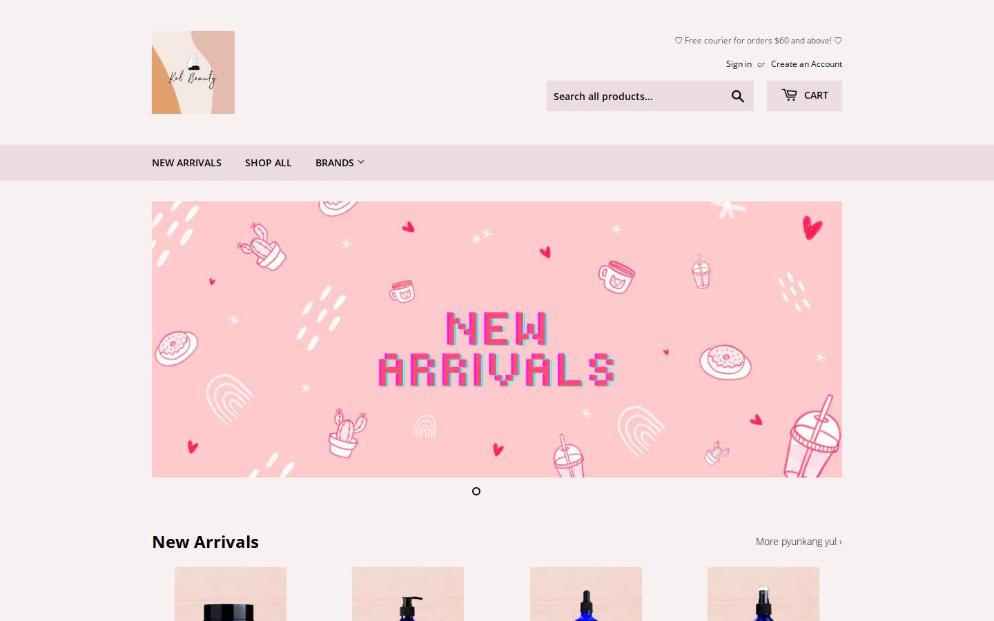 kolbeautysg.com homepage screenshot