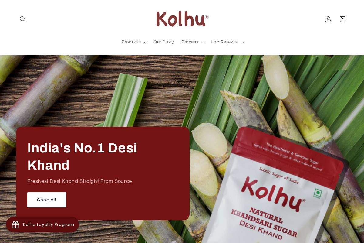 kolhufoods.com homepage screenshot