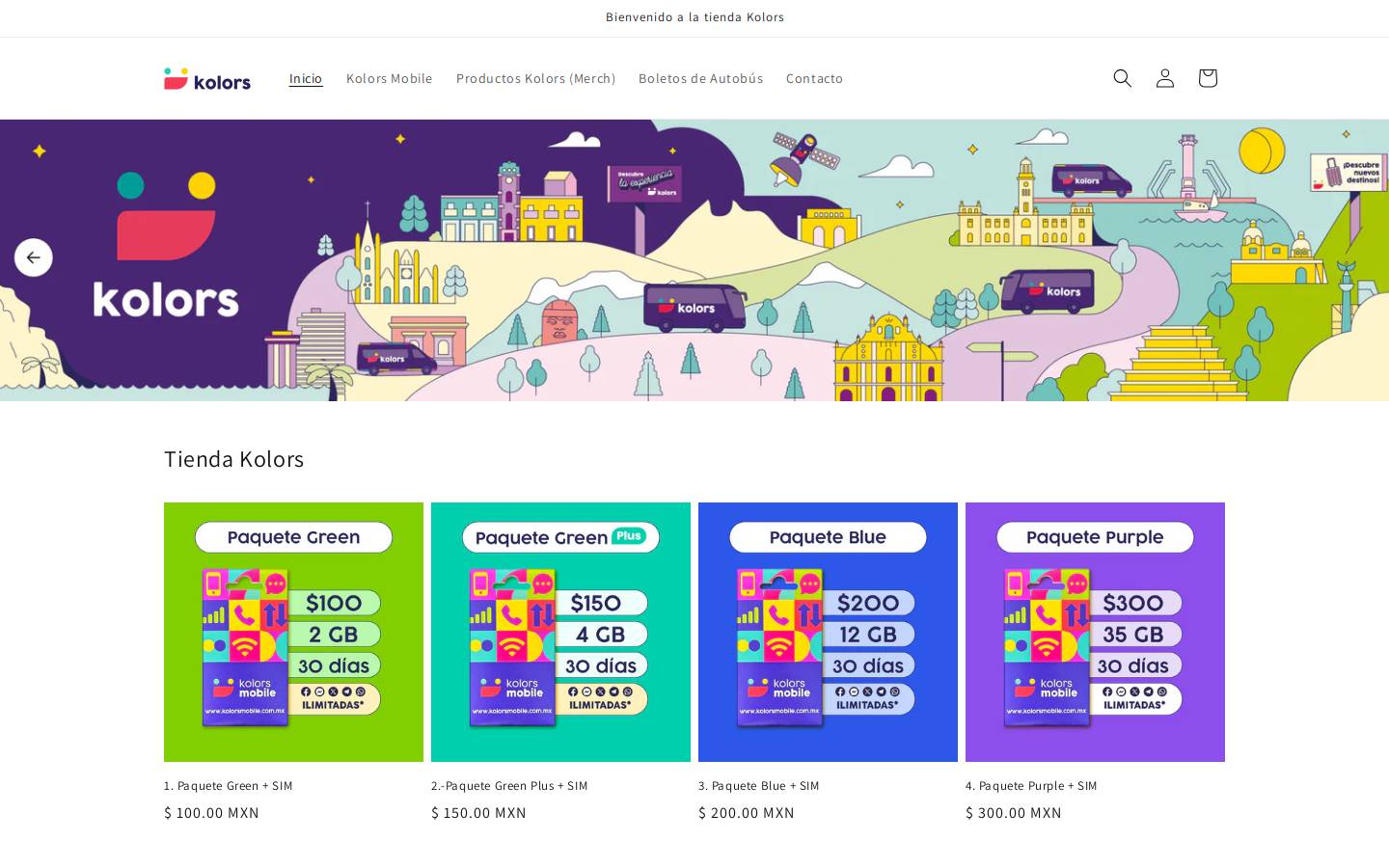 kolors.shop homepage screenshot
