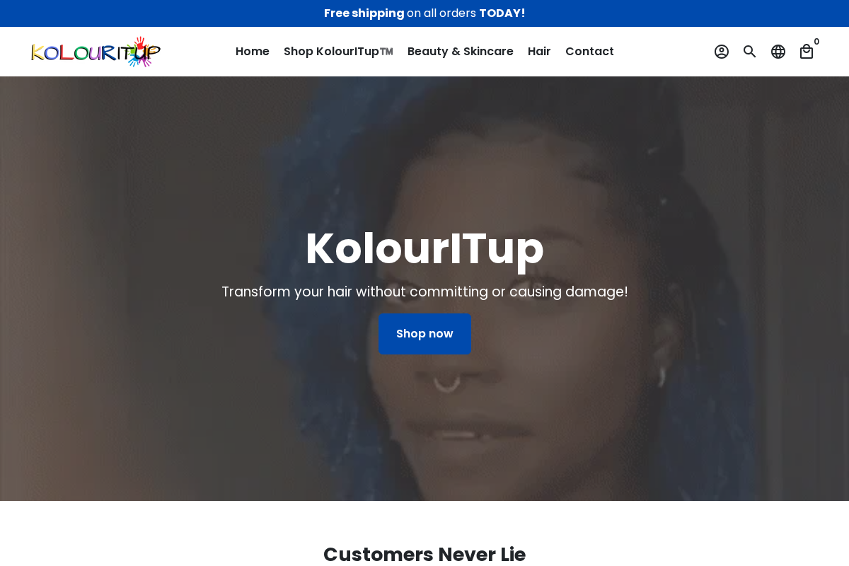 Kolouritup homepage screenshot