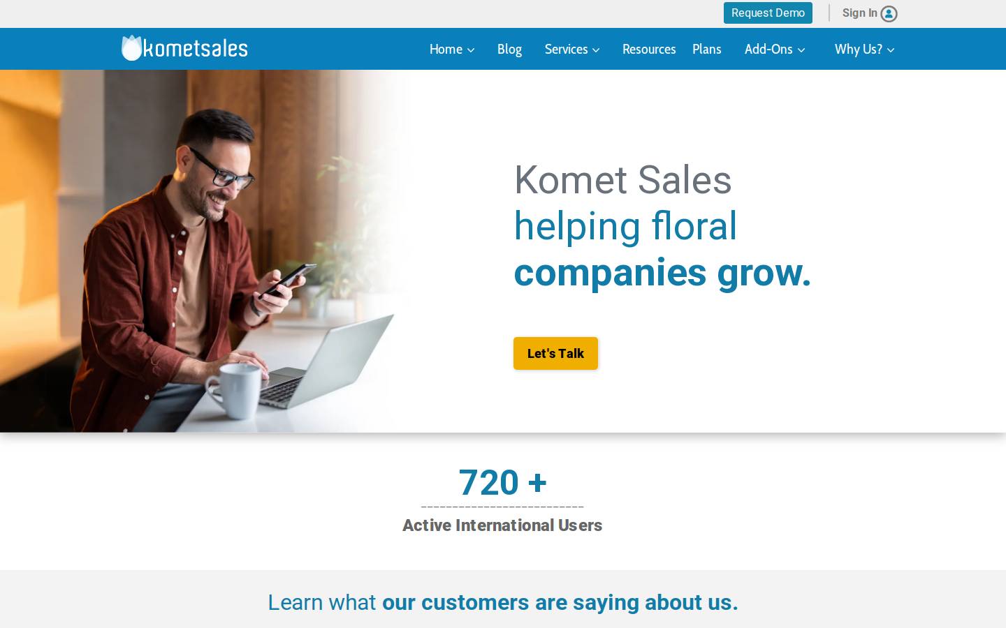 kometsales.com homepage screenshot
