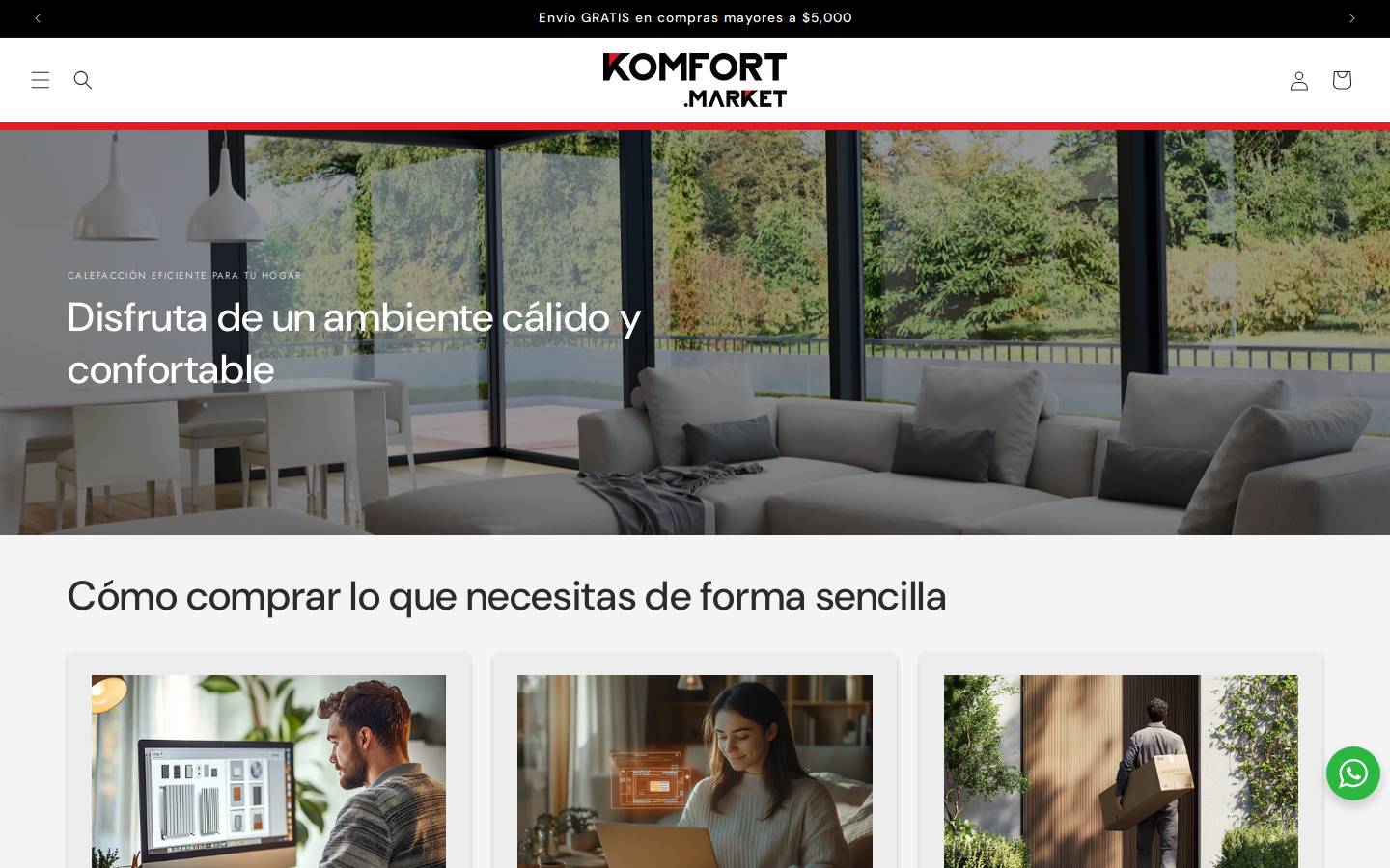 komfort.market homepage screenshot