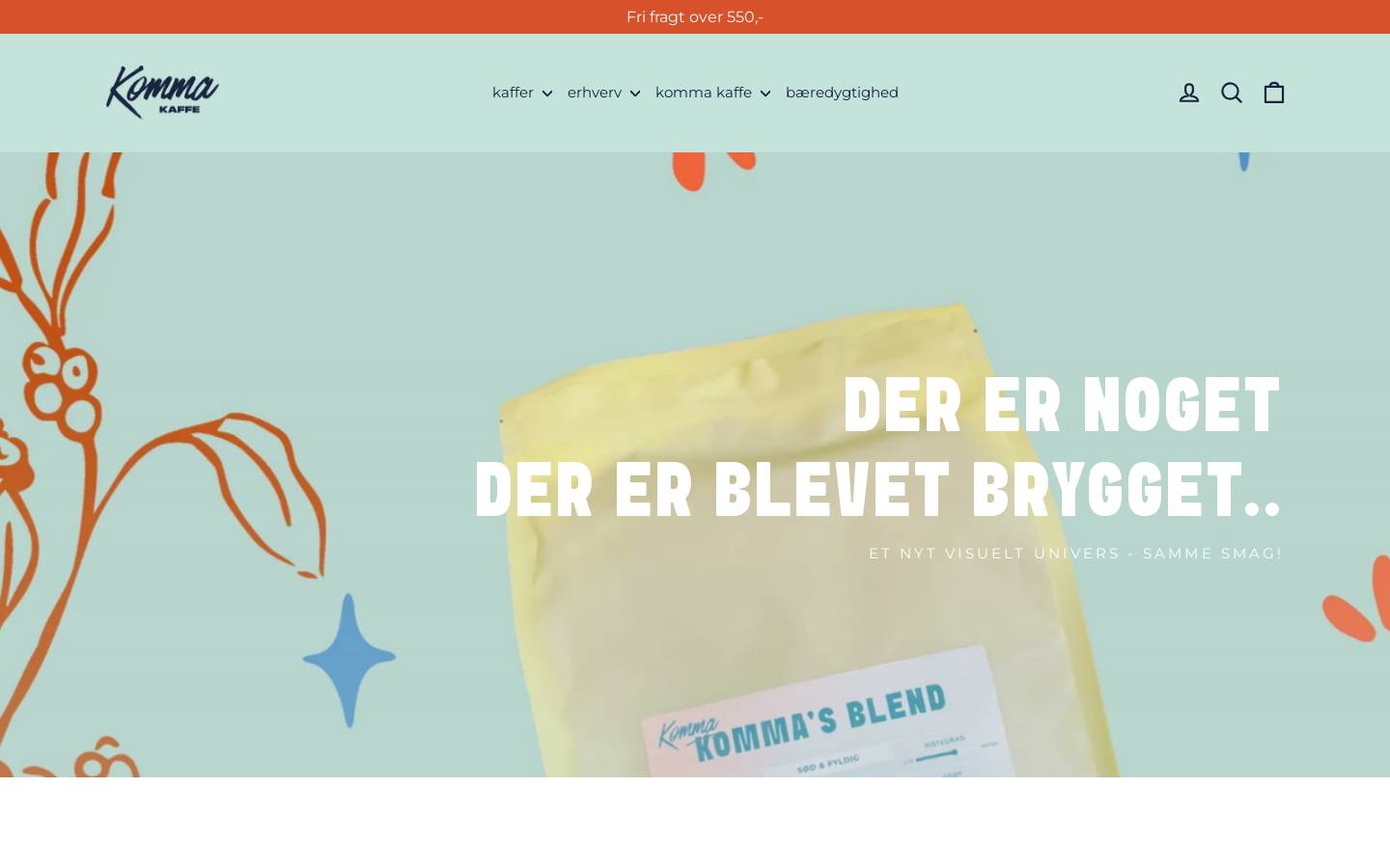 Komma Kaffe Aps. homepage screenshot