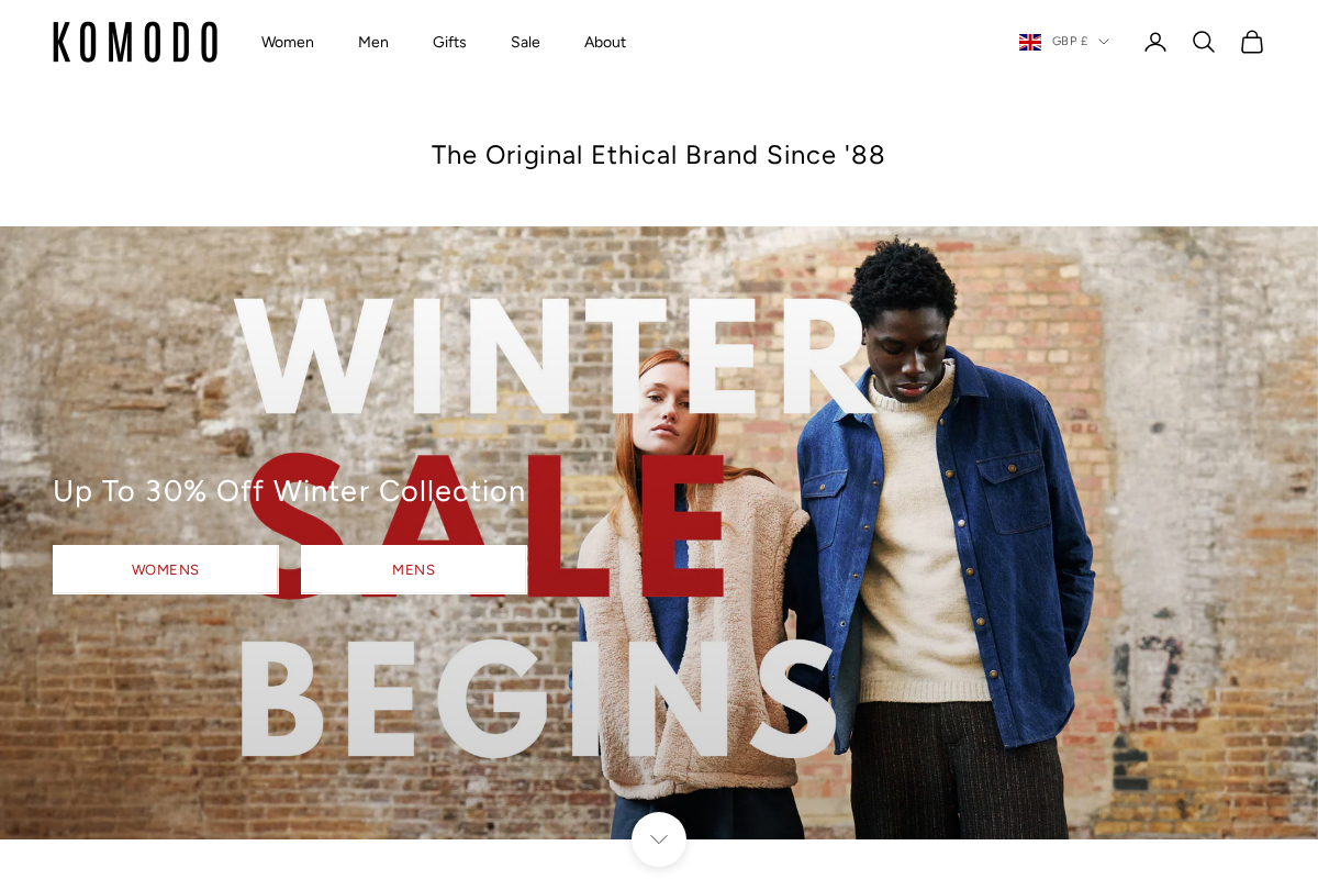 Komodo homepage screenshot