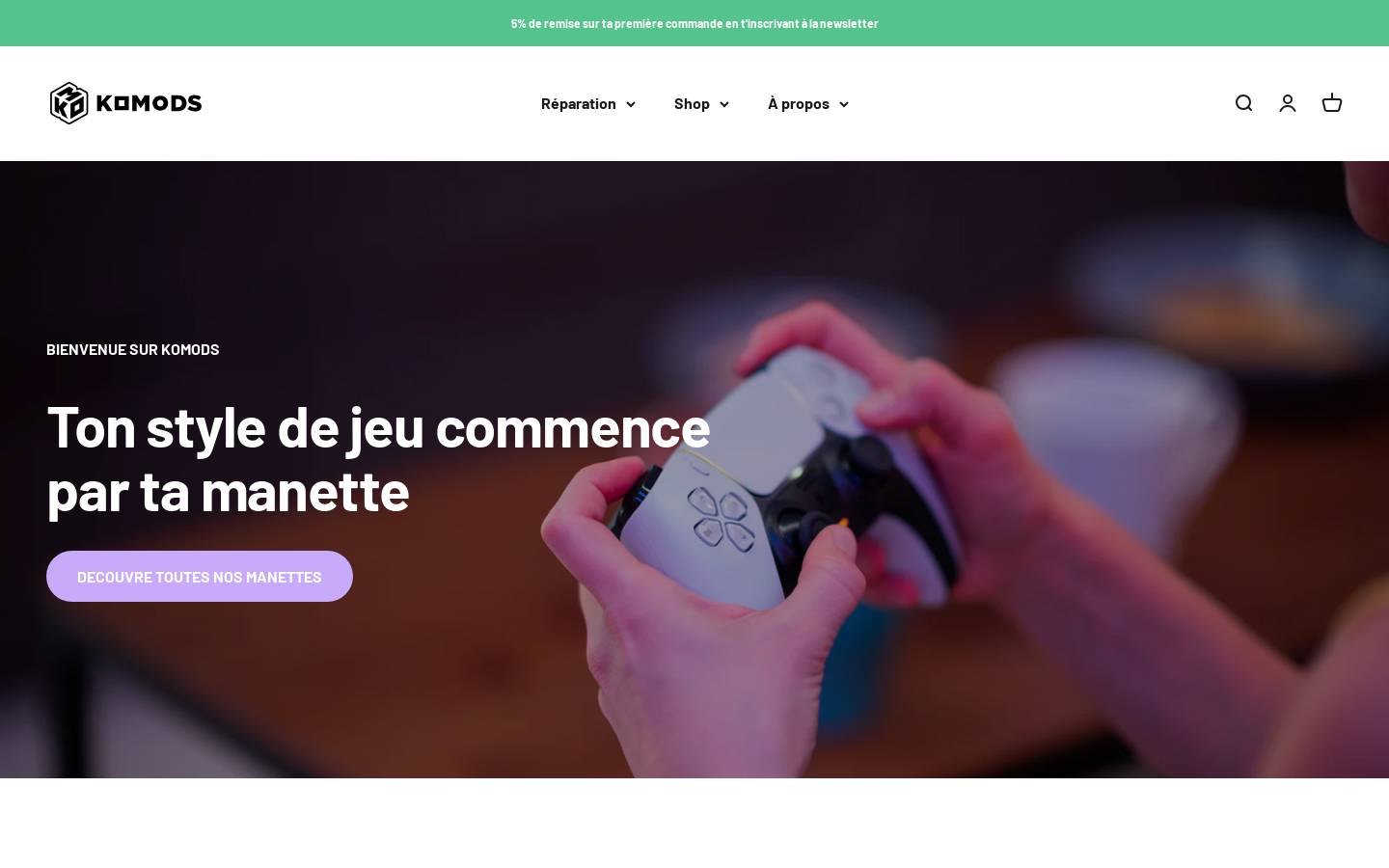 komods.com homepage screenshot