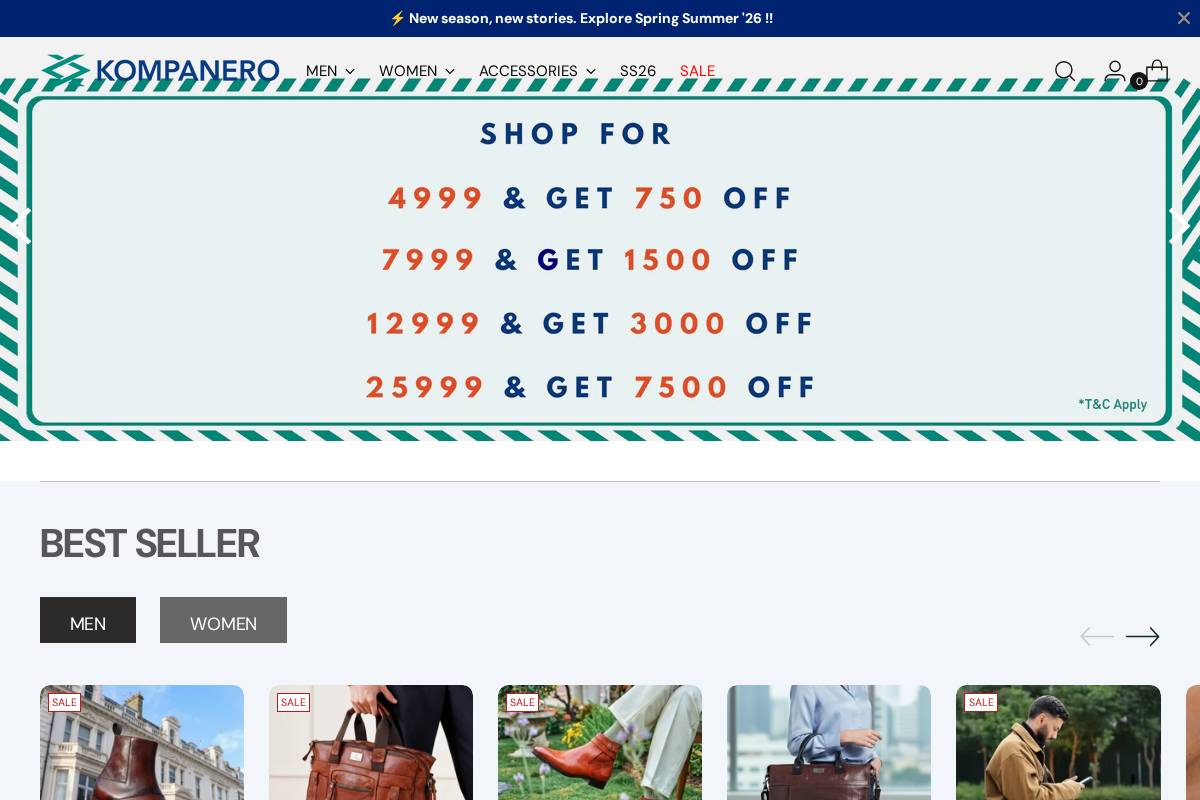 kompanero.in homepage screenshot