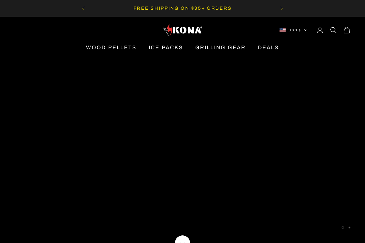 Kona BBQ homepage screenshot