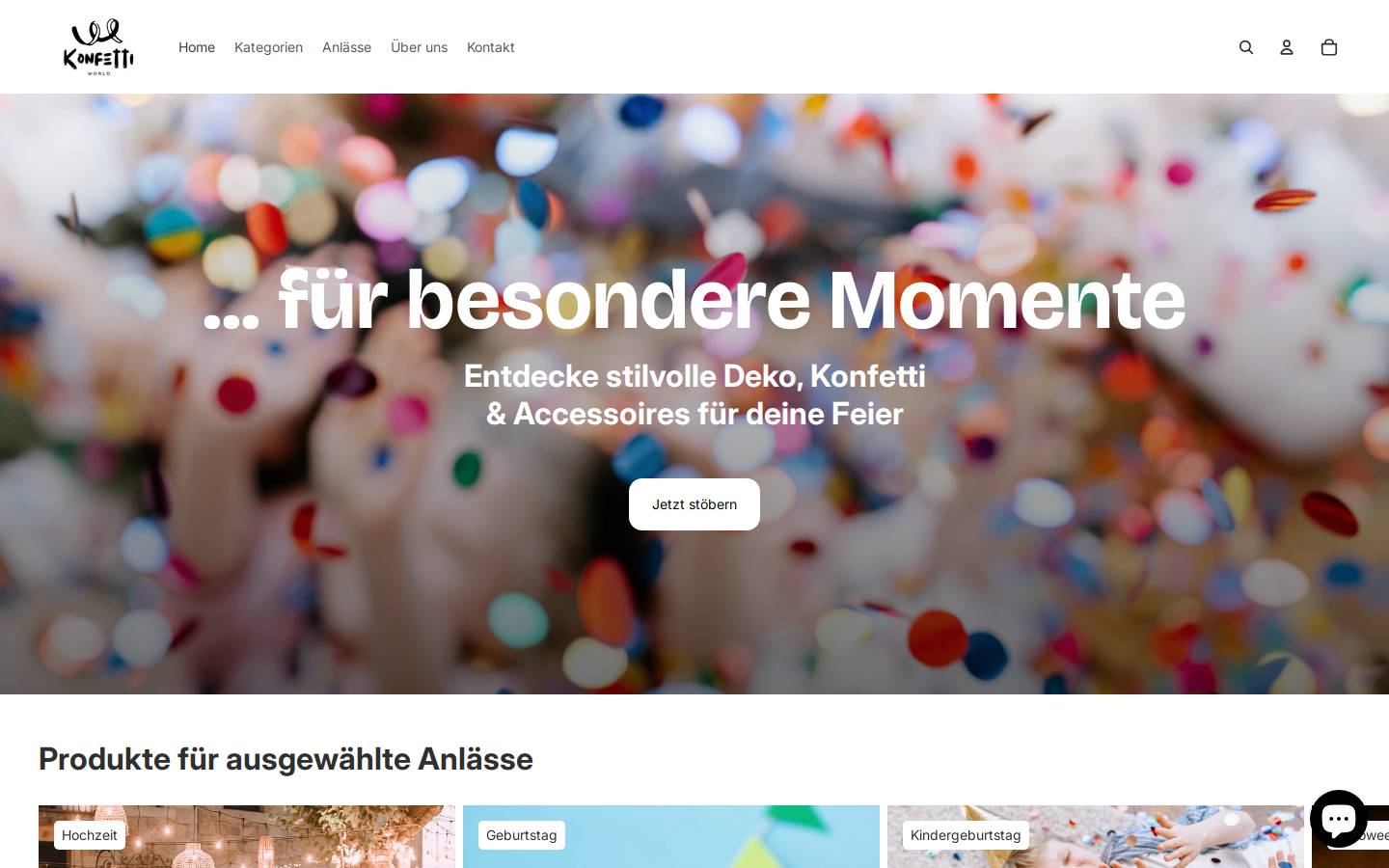 konfetti.world homepage screenshot