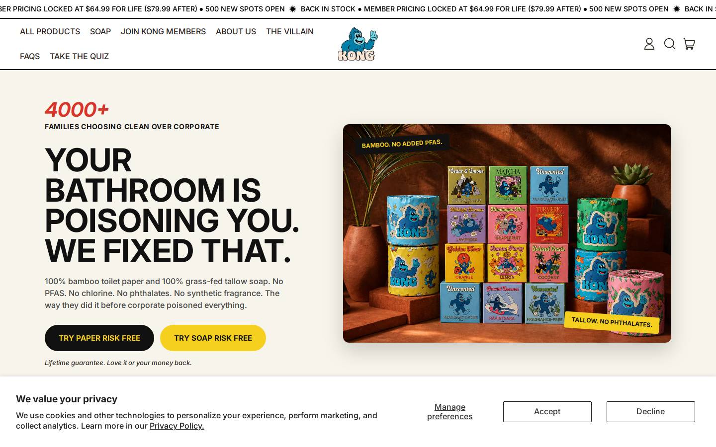 kongrolls.com homepage screenshot