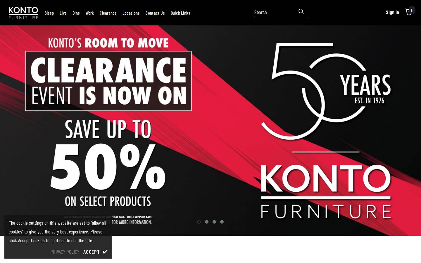 kontofurniture.ca homepage screenshot