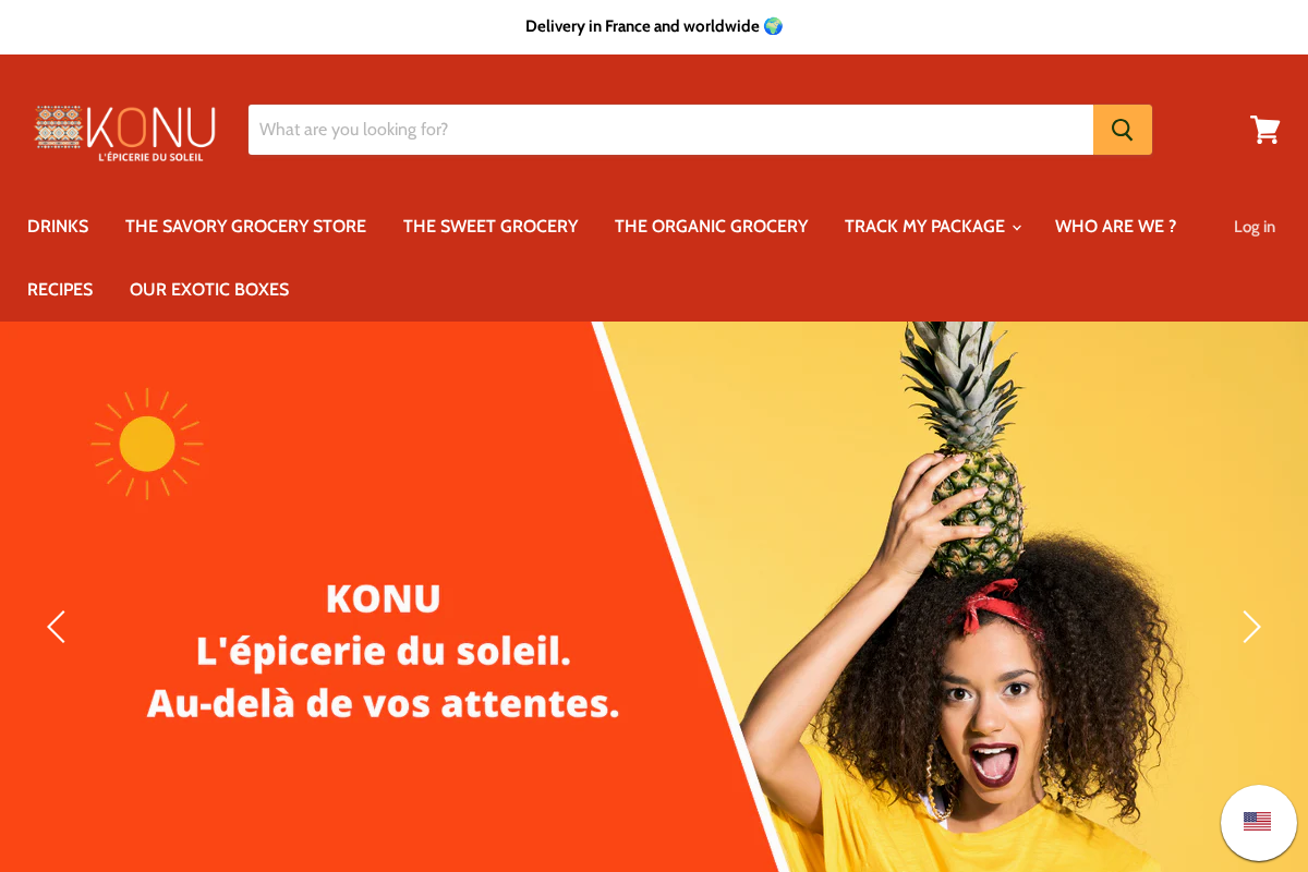 konu-shop homepage screenshot