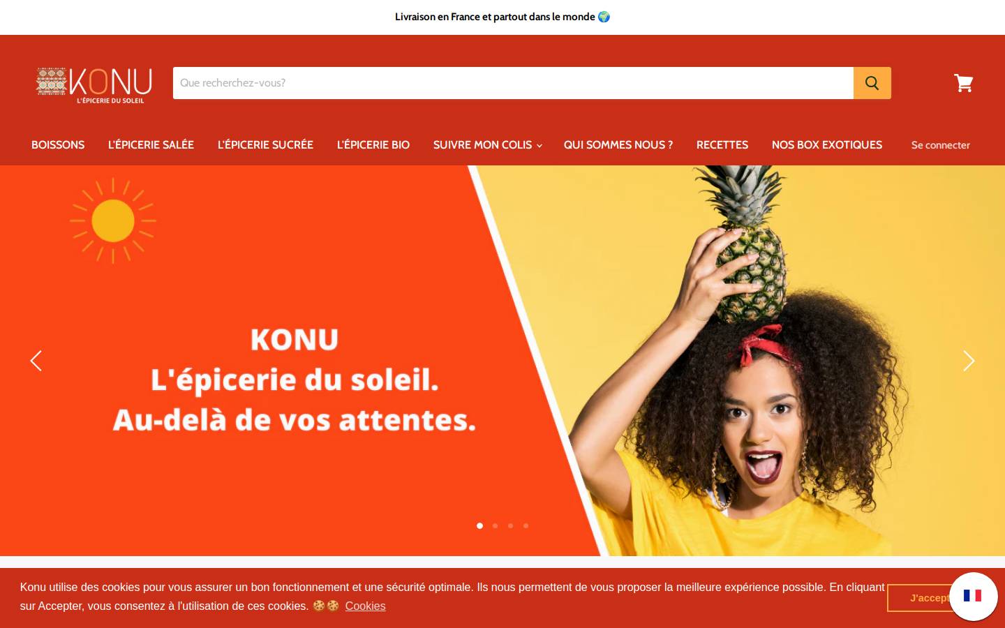 Konu Shop homepage screenshot