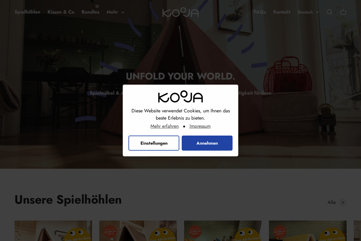 koojakids.com homepage screenshot