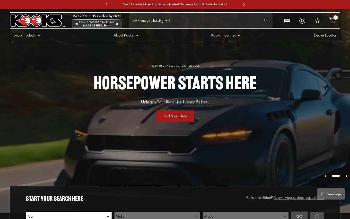 kooksheaders.com homepage screenshot