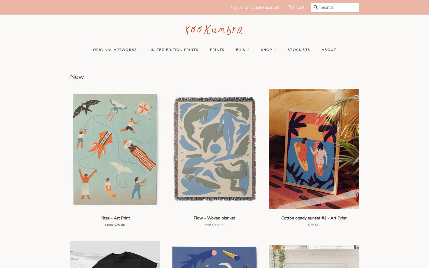 kookumbra.com homepage screenshot