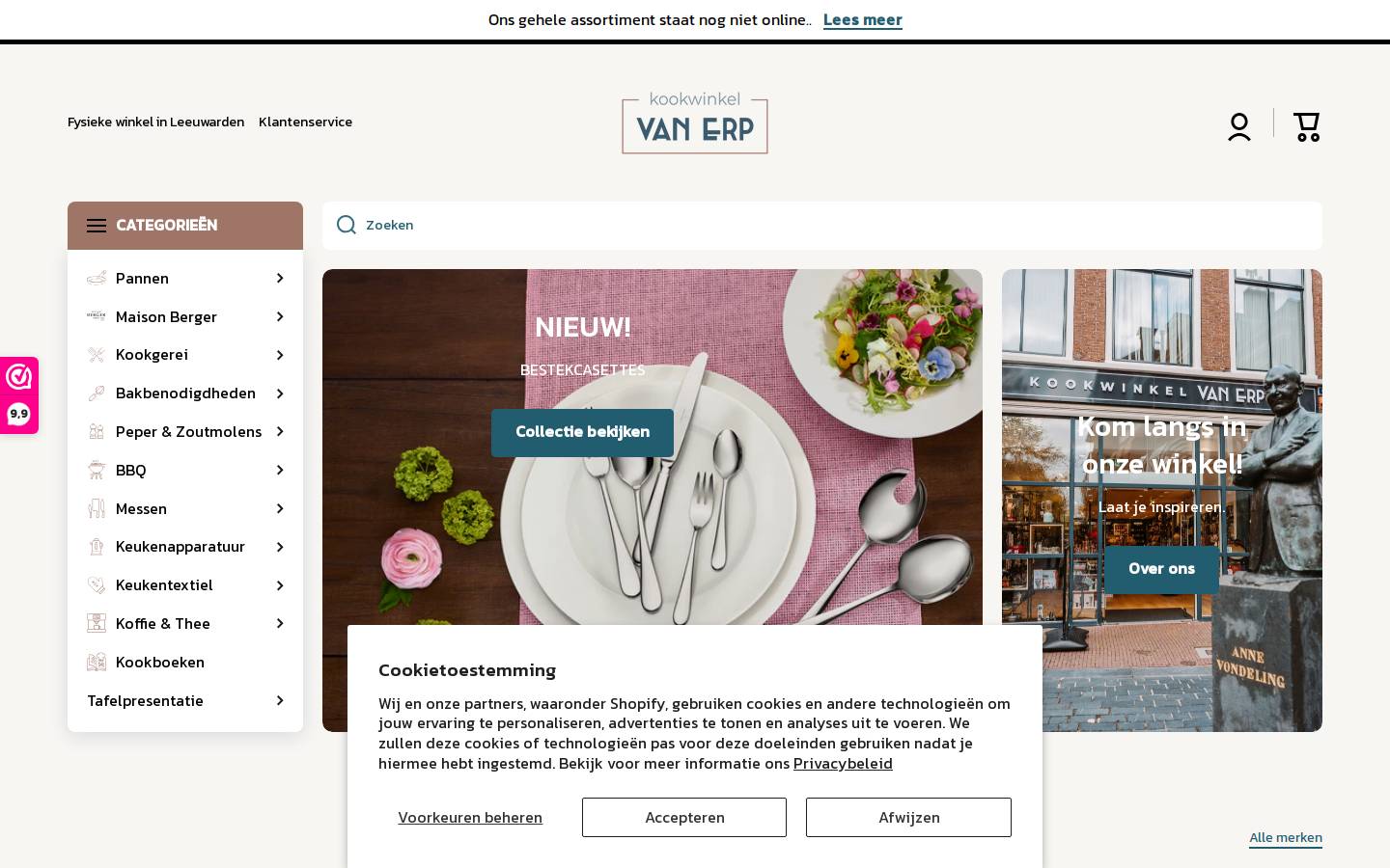 kookwinkelvanerp.nl homepage screenshot