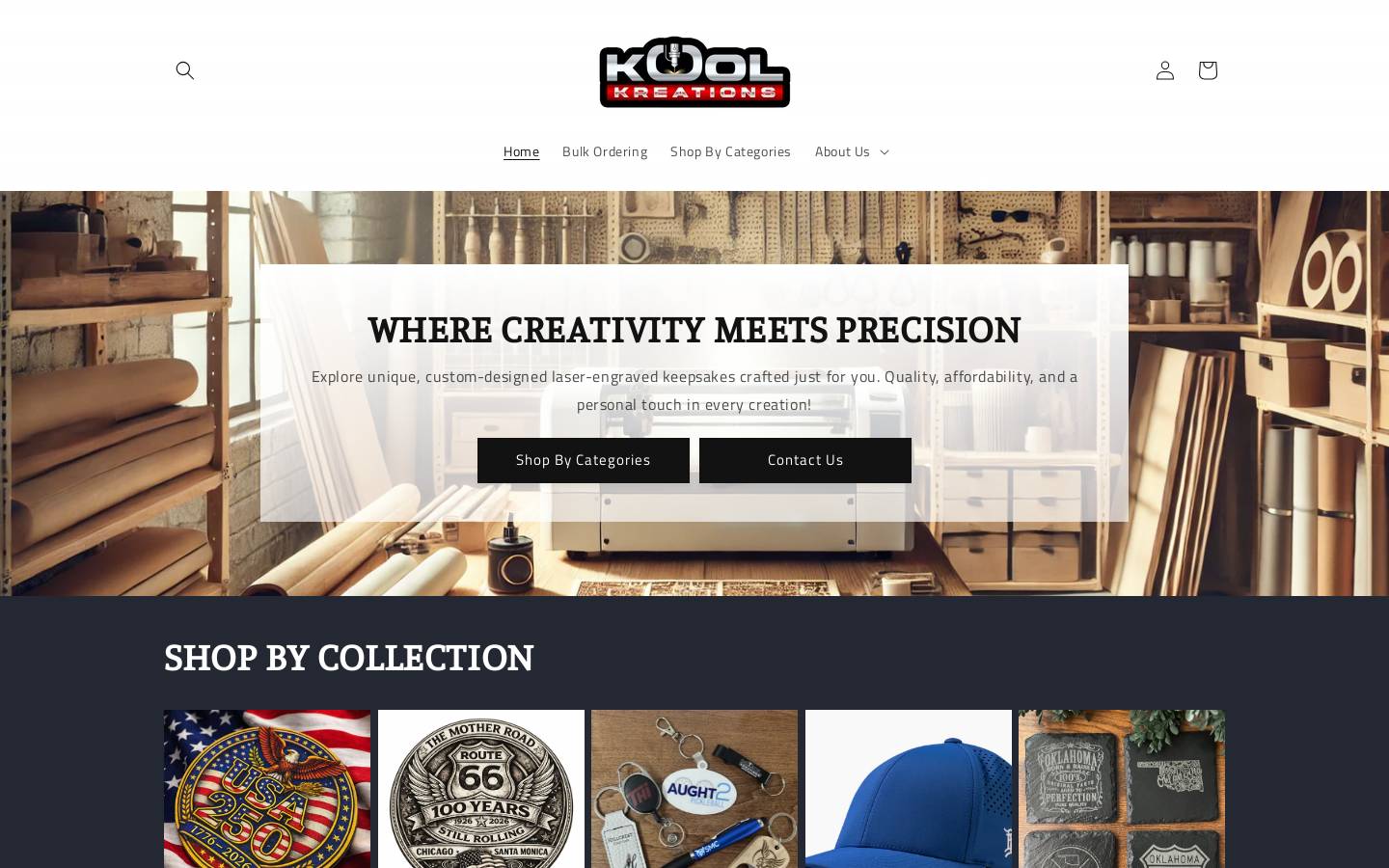 kool-kreations.com homepage screenshot