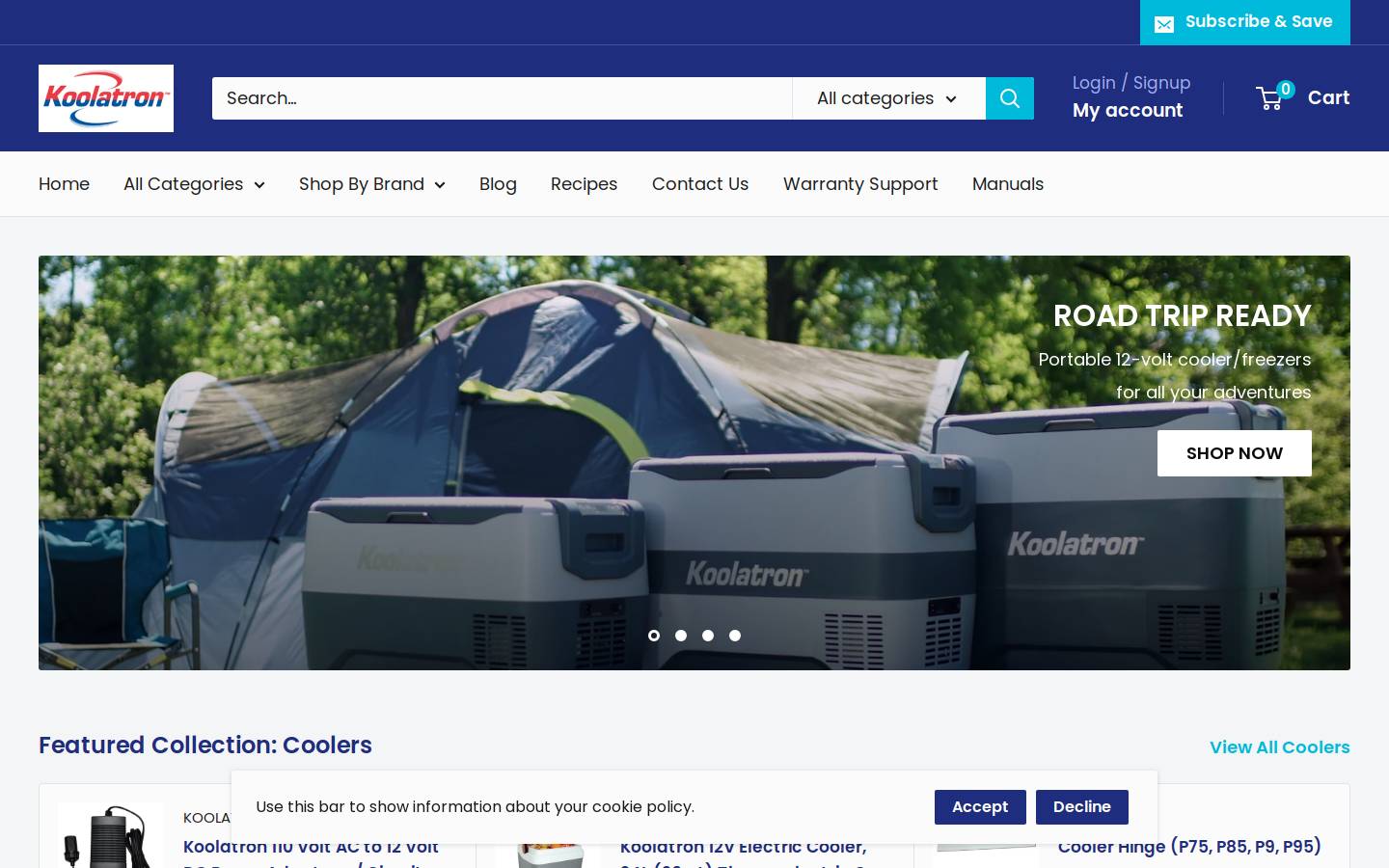 Koolatron International Limited homepage screenshot