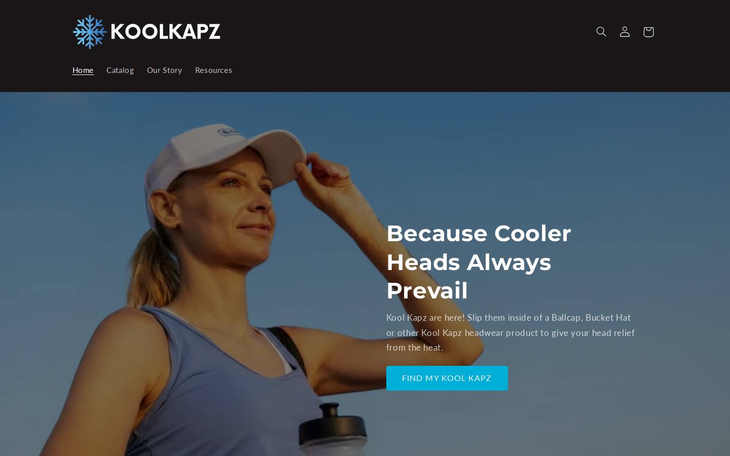koolkapz.com homepage screenshot