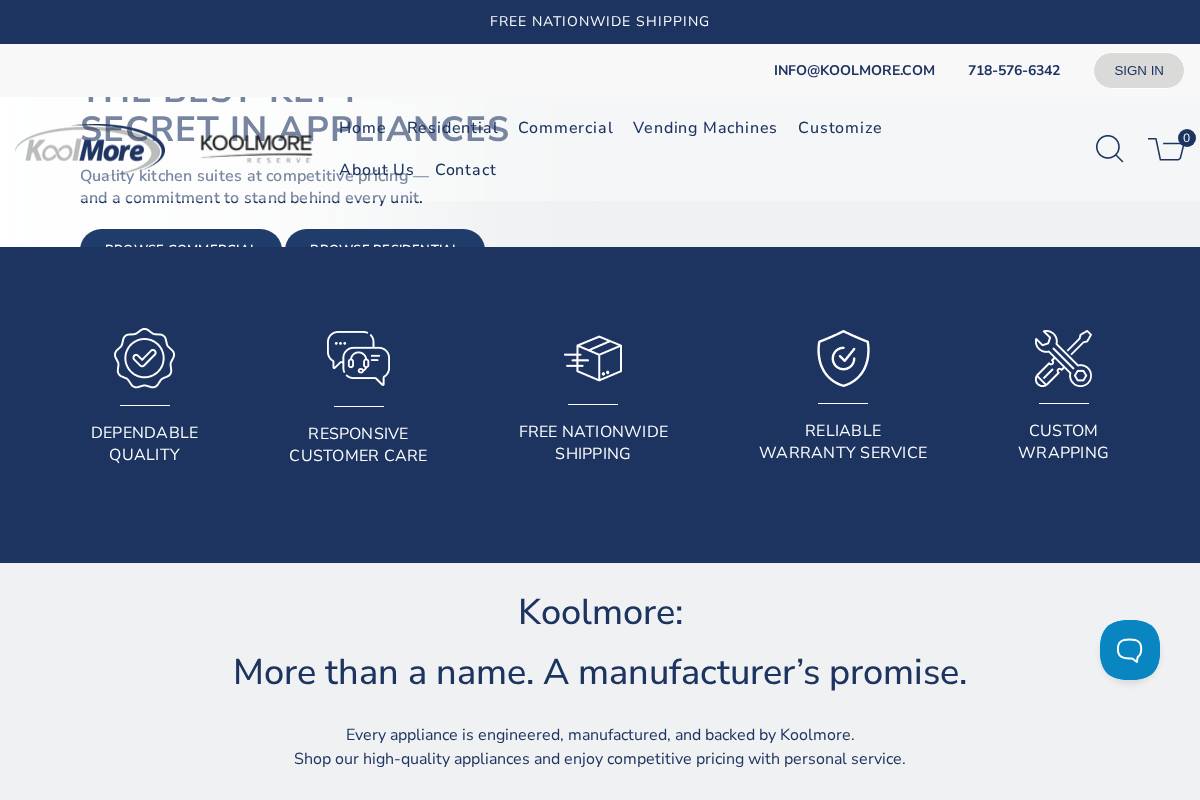 Koolmore homepage screenshot