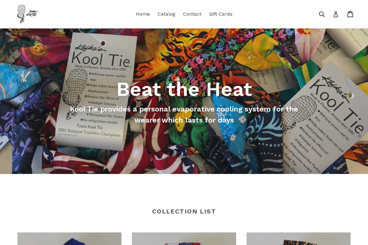 kooltie.com homepage screenshot