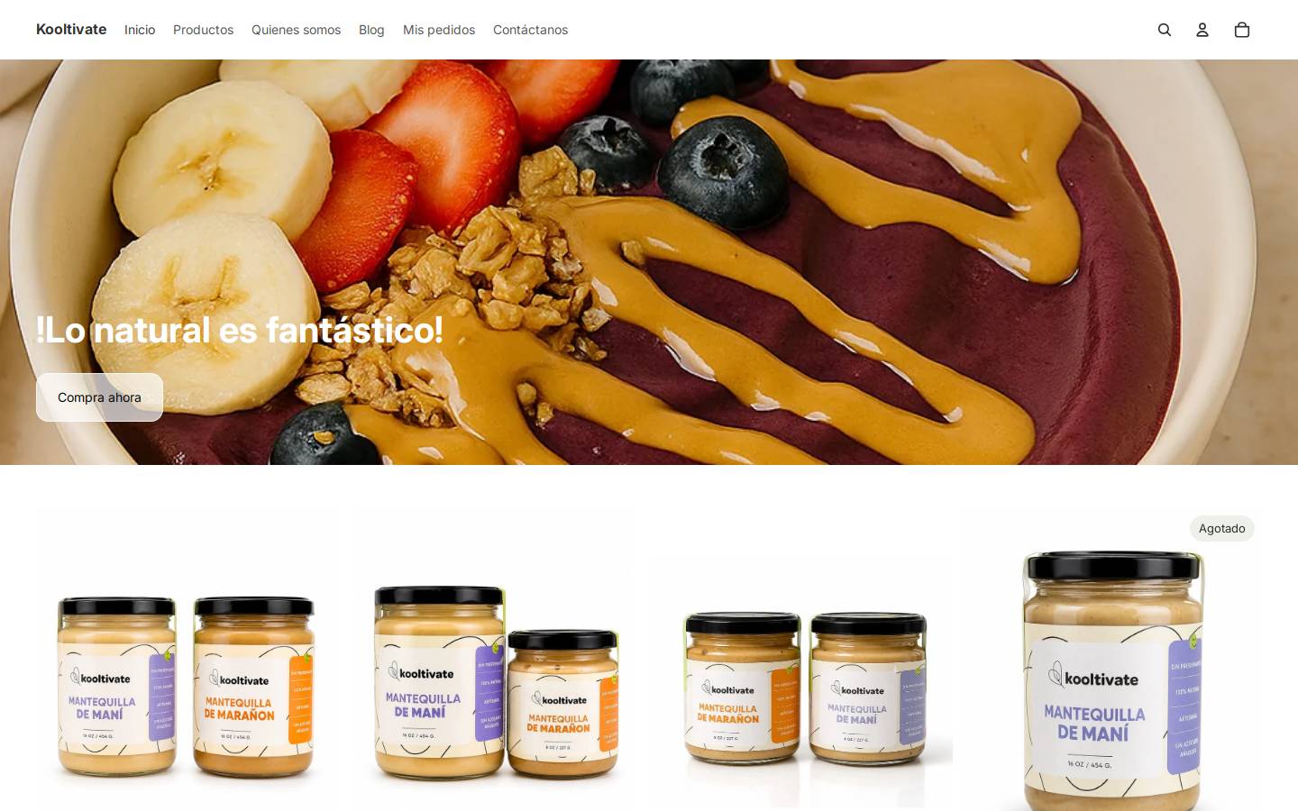 kooltivatestore.com homepage screenshot
