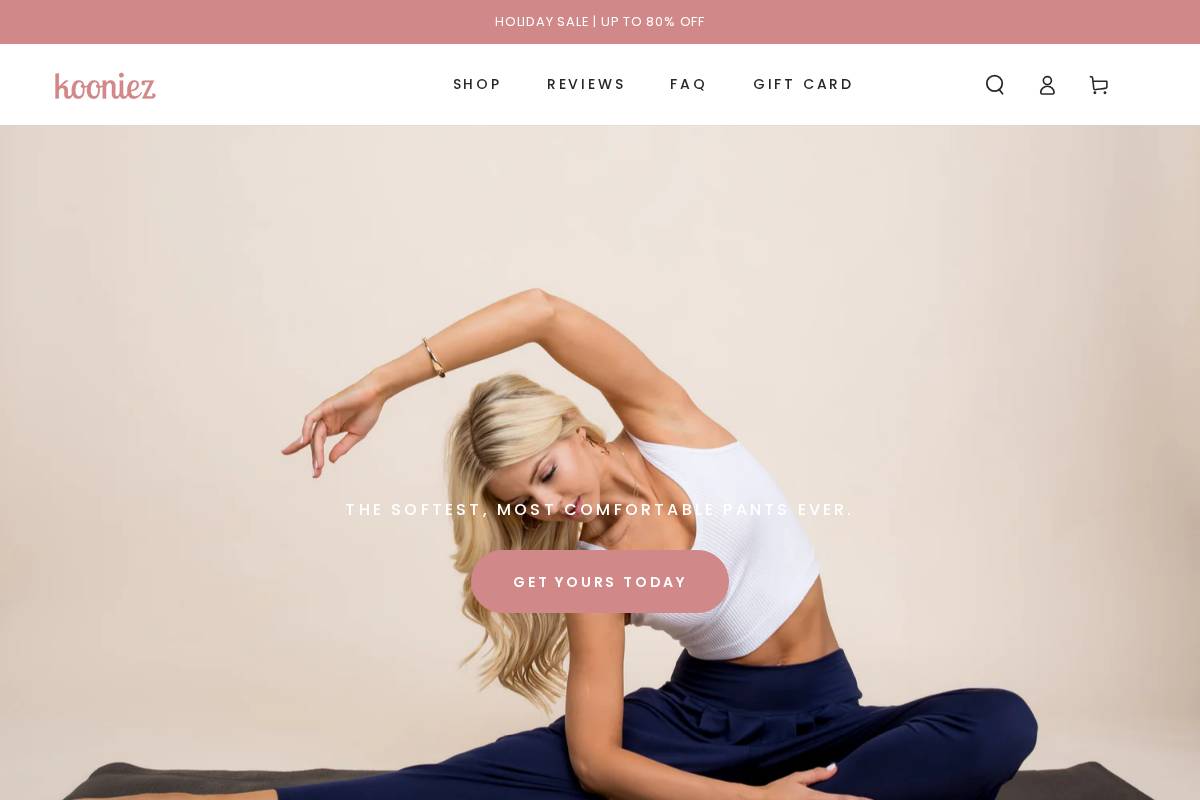 Kooniez homepage screenshot