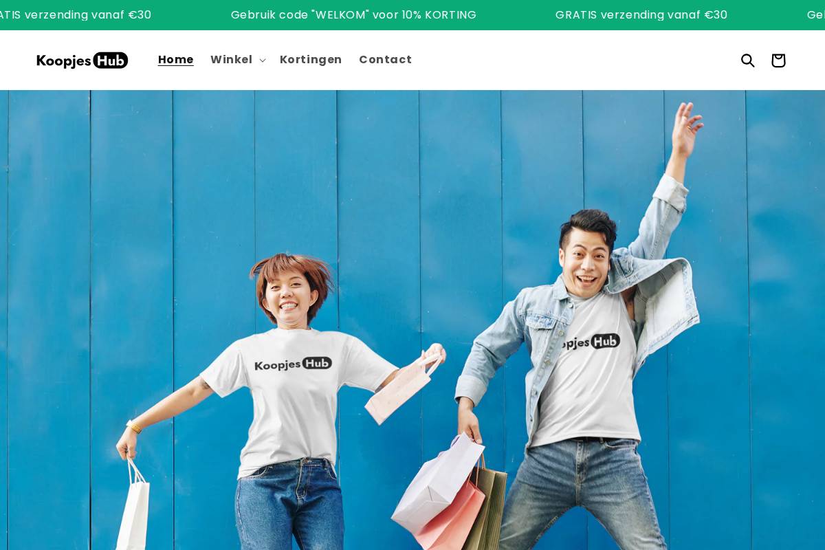 Koopjeshub homepage screenshot