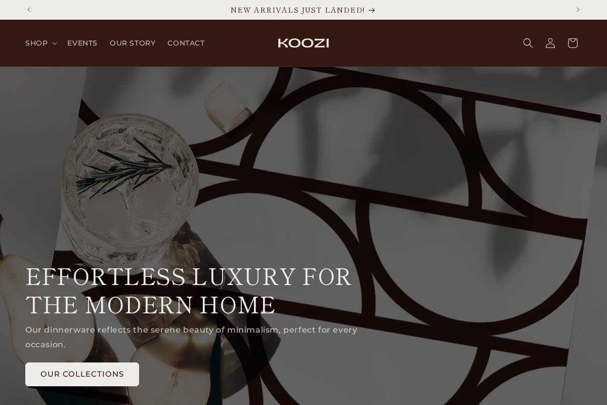 koozihome.com homepage screenshot